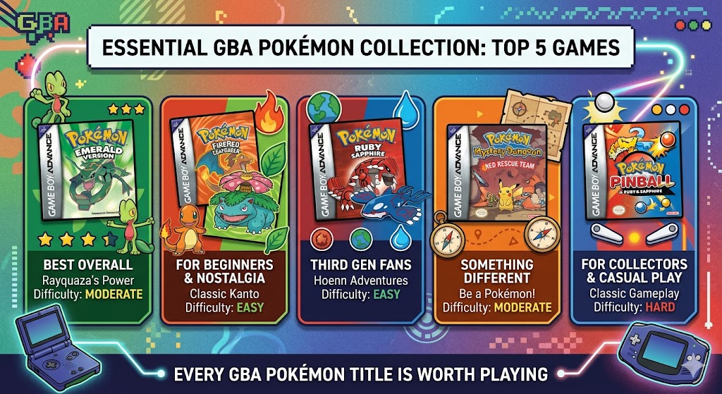 Best Pokemon Games for Game Boy Advance (GBA)