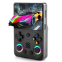 Old Arcade R36 Ultra retro handheld game console in black with a 4-inch IPS screen