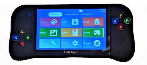 Old Arcade Retro Classic Handheld Game Console 5 Inch Led Screen TF Card 8 GB Internal 64 GB External Over 10000 Preloaded Games (Black)