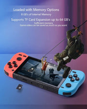Old Arcade Retro Classic Handheld Game Console 5 Inch Led Screen TF Card 8 GB Internal 64 GB External Over 10000 Preloaded Games (Black)