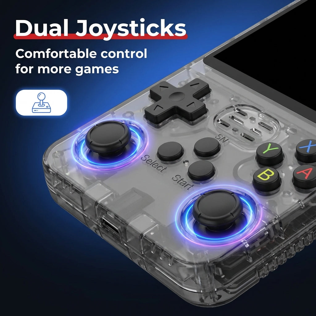 R36S Retro Handheld Console — 15,000+ Games, 3.5" IPS Screen, 64/128GB