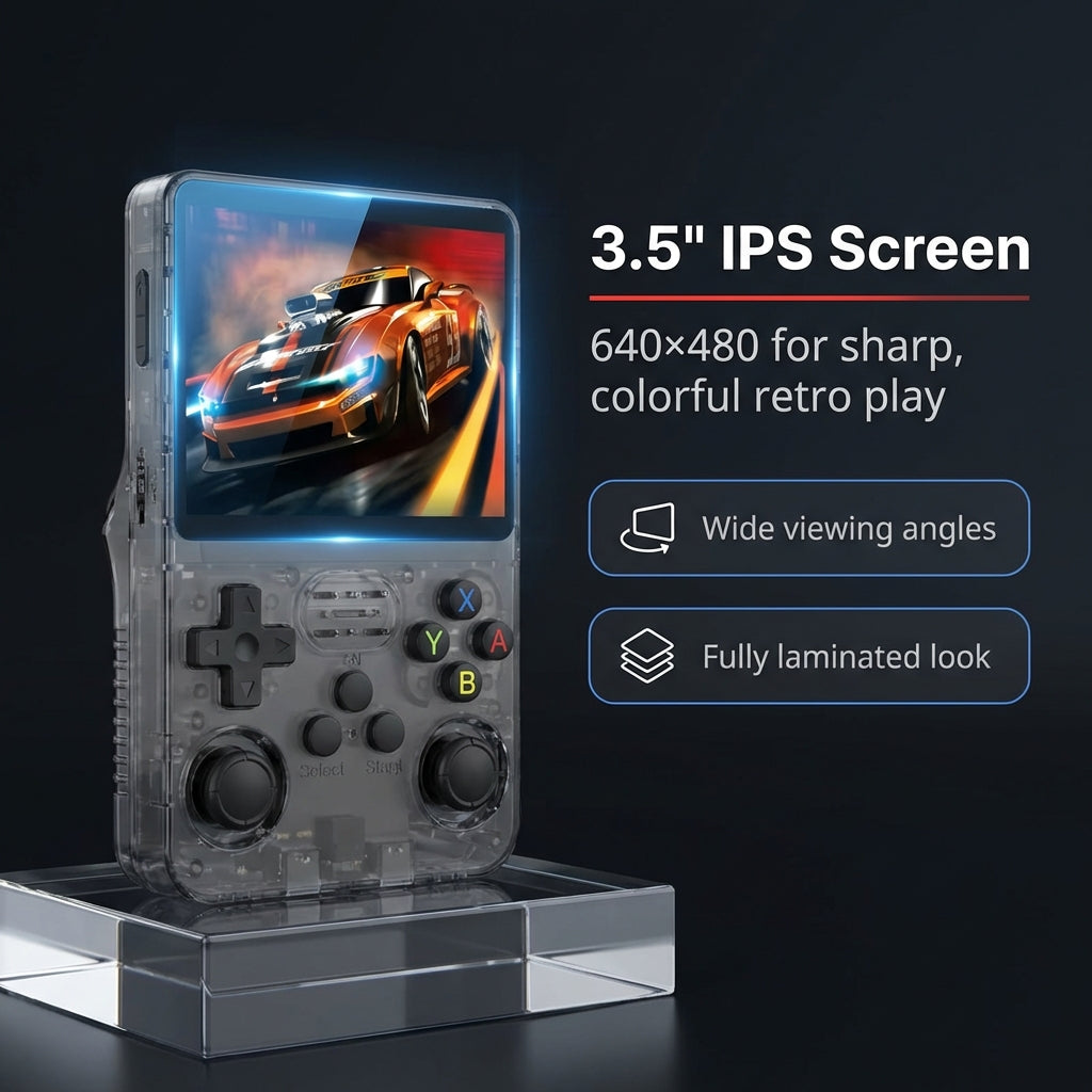 R36S Retro Handheld Console — 15,000+ Games, 3.5" IPS Screen, 64/128GB