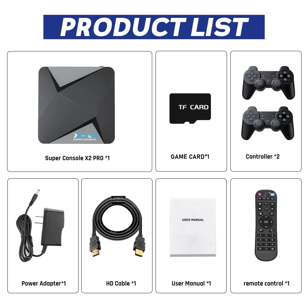Super Console X2 Pro with 90000 Video Games for PS1/DC/MAME/SS with Gamepad
