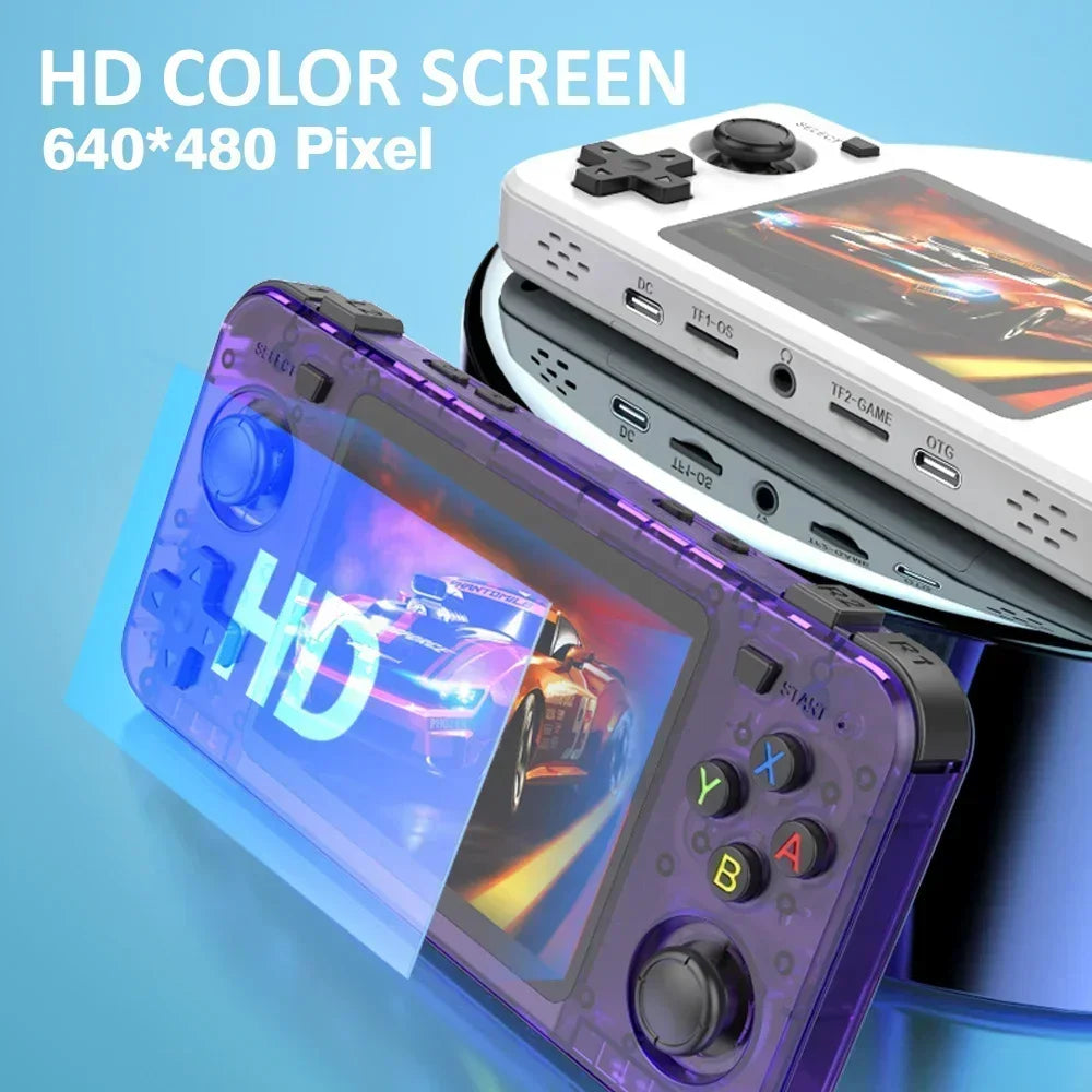 R36H Portable Retro Console – 3.5-Inch IPS Screen, 3000mAh Long-Lasting Battery, 256GB Storage, Linux OS