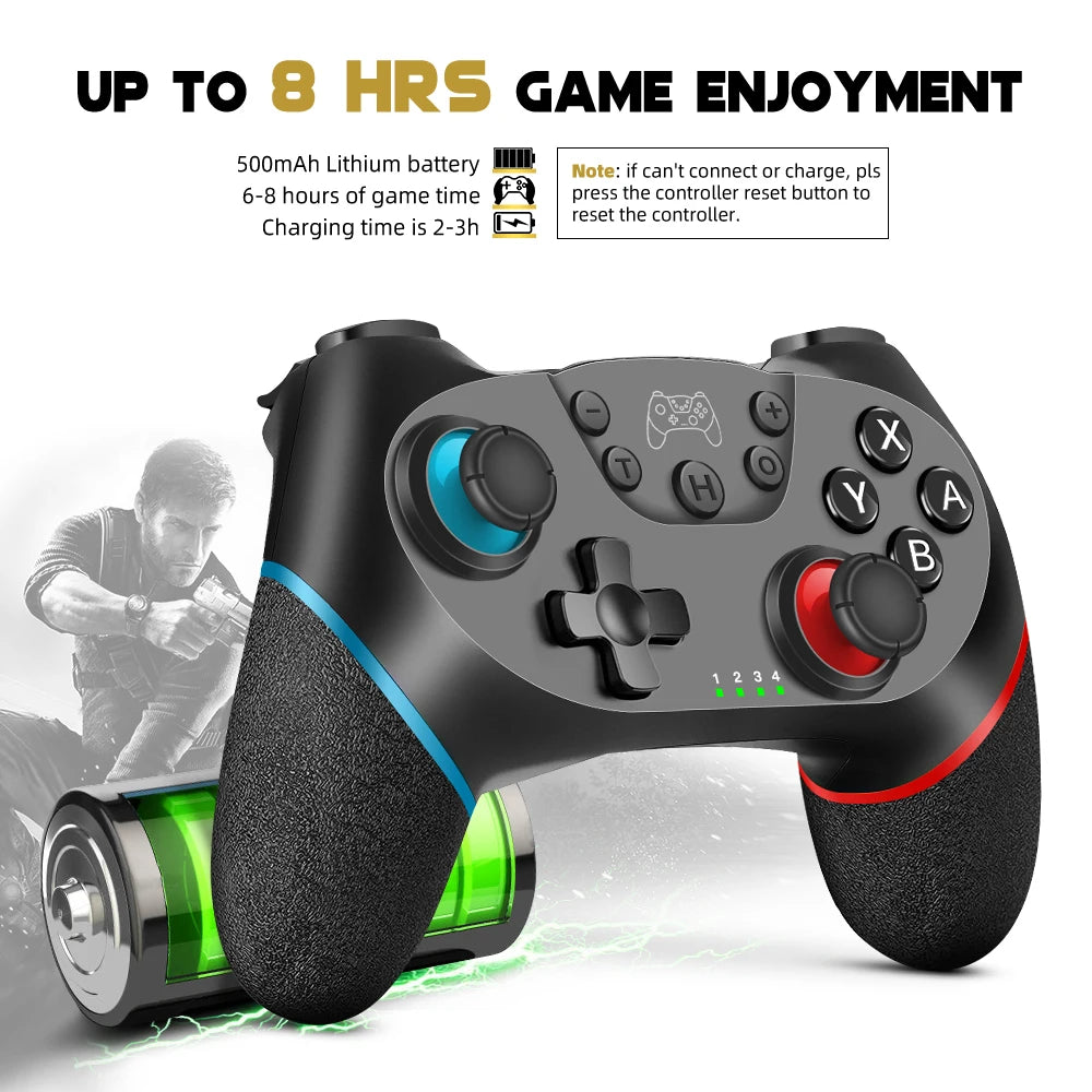 Ace Gamer Wireless Controller for Switch/Switch 2 Gamepad Controle Compatible with PC with 6-Axis/Turbo/Ergonomic Function
