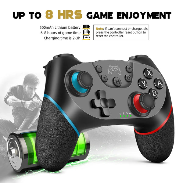 Ace Gamer Wireless Controller for Switch/Switch 2 Gamepad Controle Compatible with PC with 6-Axis/Turbo/Ergonomic Function