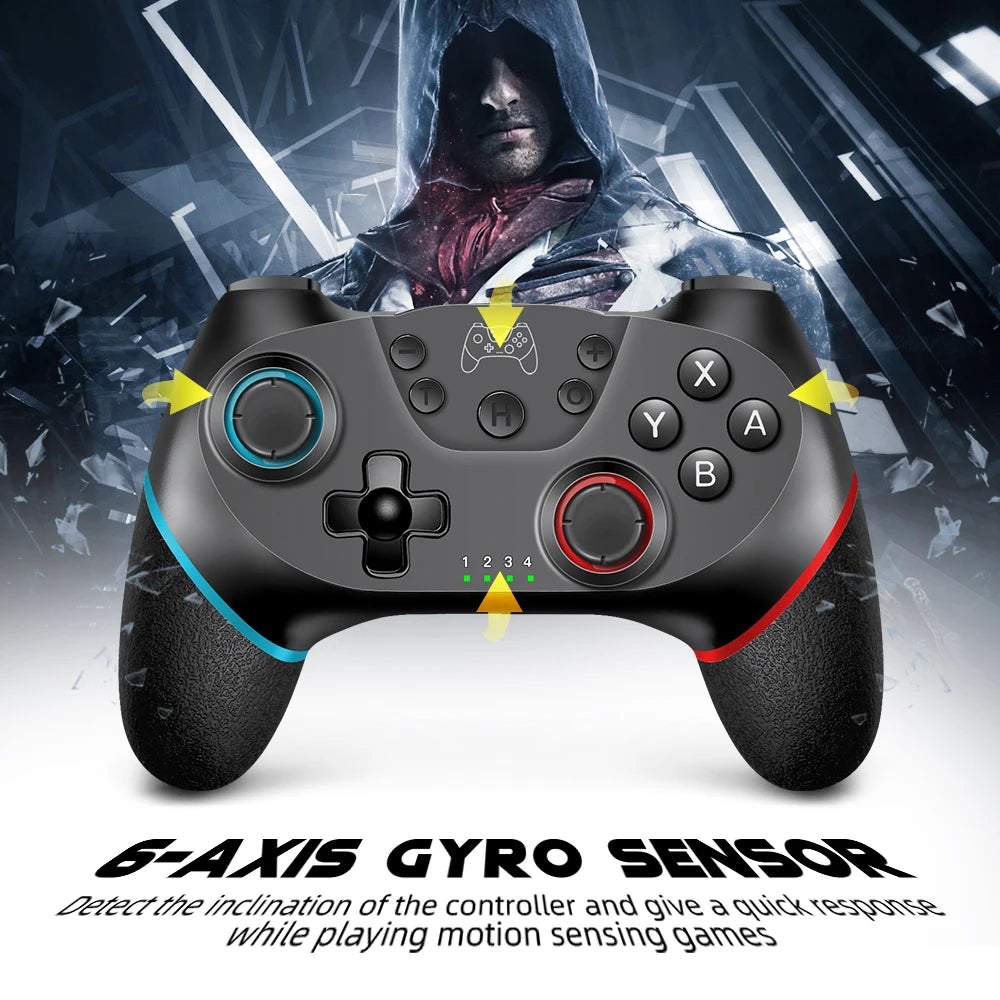 Ace Gamer Wireless Controller for Switch/Switch 2 Gamepad Controle Compatible with PC with 6-Axis/Turbo/Ergonomic Function