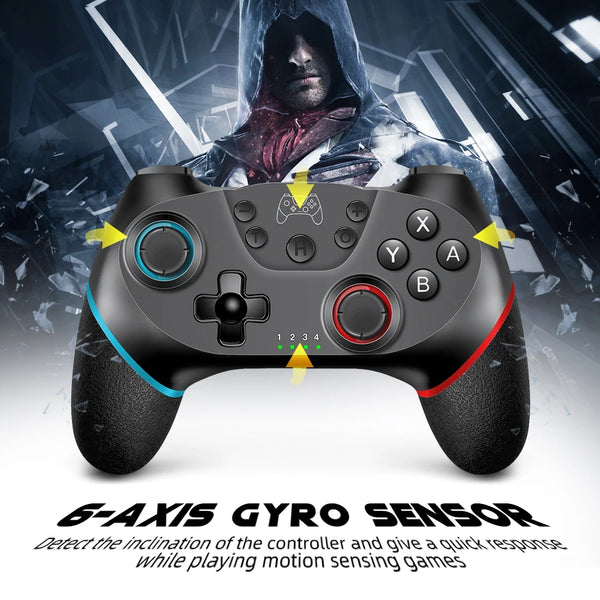 Ace Gamer Wireless Controller for Switch/Switch 2 Gamepad Controle Compatible with PC with 6-Axis/Turbo/Ergonomic Function