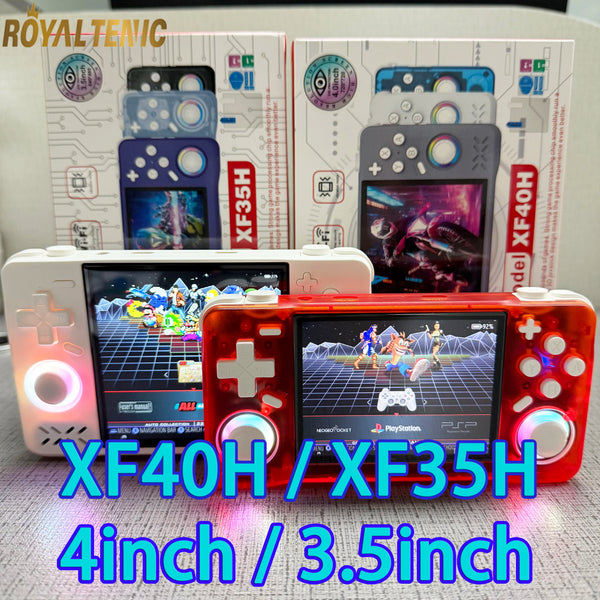 XF40H XF35H Pocket Video Player Retro Handheld Game Console 4" 3.5" IPS Screen 4000mAh 30+Emulators 64G/128G 18000+games