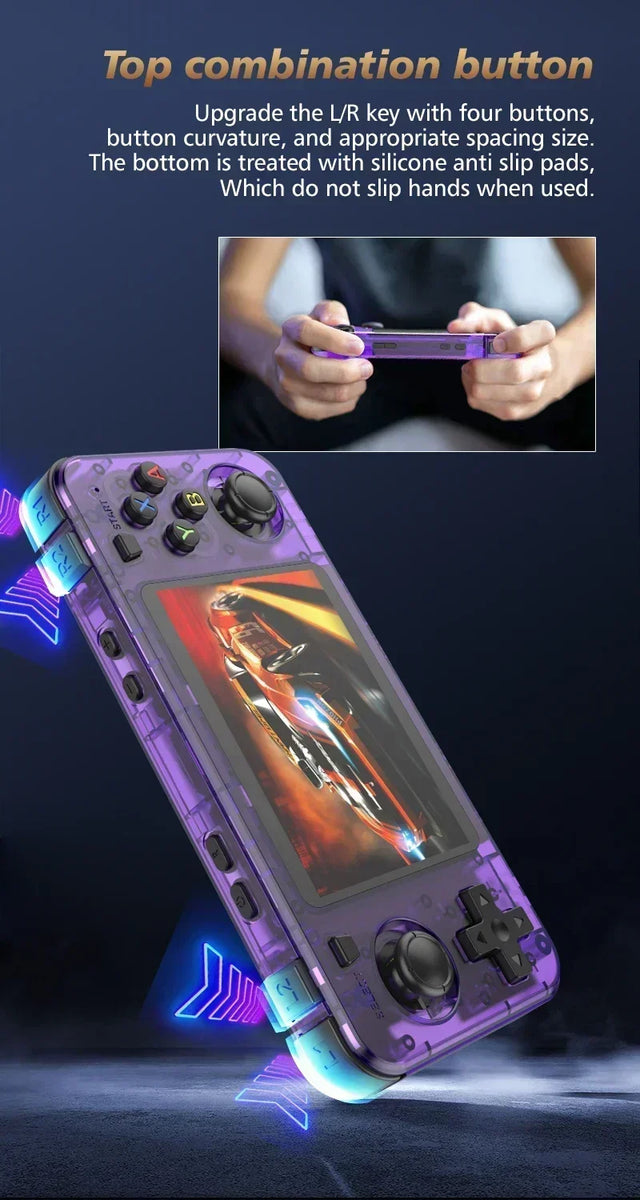 R36H Portable Retro Console – 3.5-Inch IPS Screen, 3000mAh Long-Lasting Battery, 256GB Storage, Linux OS