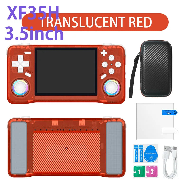 XF40H XF35H Pocket Video Player Retro Handheld Game Console 4" 3.5" IPS Screen 4000mAh 30+Emulators 64G/128G 18000+games