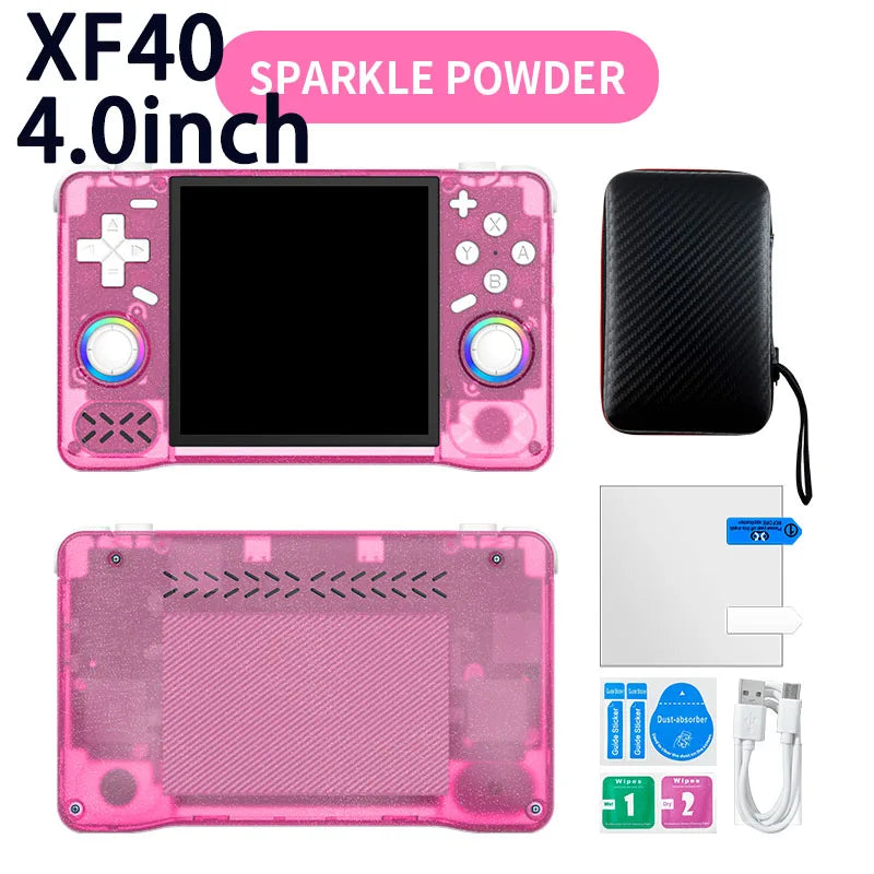 XF40H XF35H Pocket Video Player Retro Handheld Game Console 4" 3.5" IPS Screen 4000mAh 30+Emulators 64G/128G 18000+games