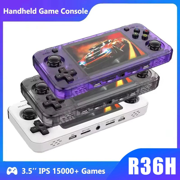 R36H Portable Retro Console – 3.5-Inch IPS Screen, 3000mAh Long-Lasting Battery, 256GB Storage, Linux OS