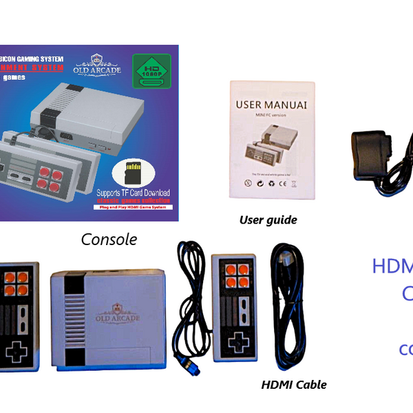 Retro Classic Game Console, Classic Game Console, HDMI , Family game system - Old Arcade