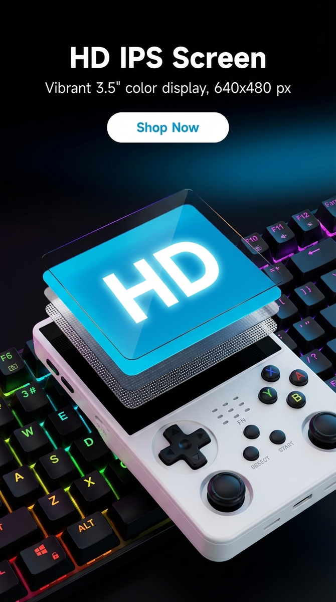 R36S Retro Handheld Console — 15,000+ Games, 3.5" IPS Screen, 64/128GB