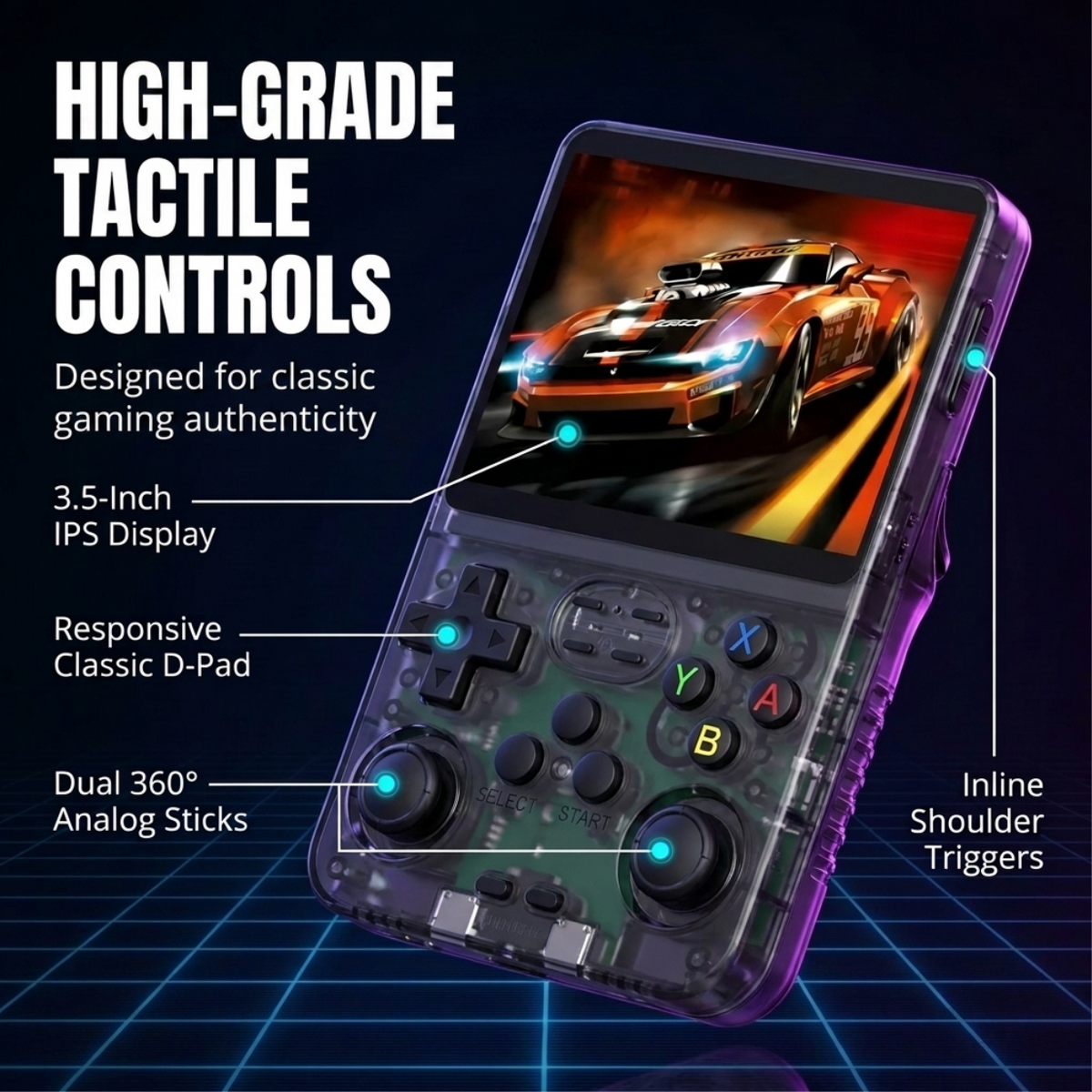 R36S Retro Handheld Console — 15,000+ Games, 3.5" IPS Screen, 64/128GB