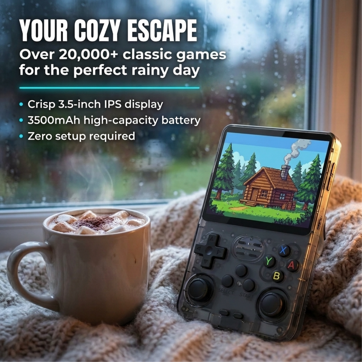 R36S Retro Handheld Console — 15,000+ Games, 3.5" IPS Screen, 64/128GB