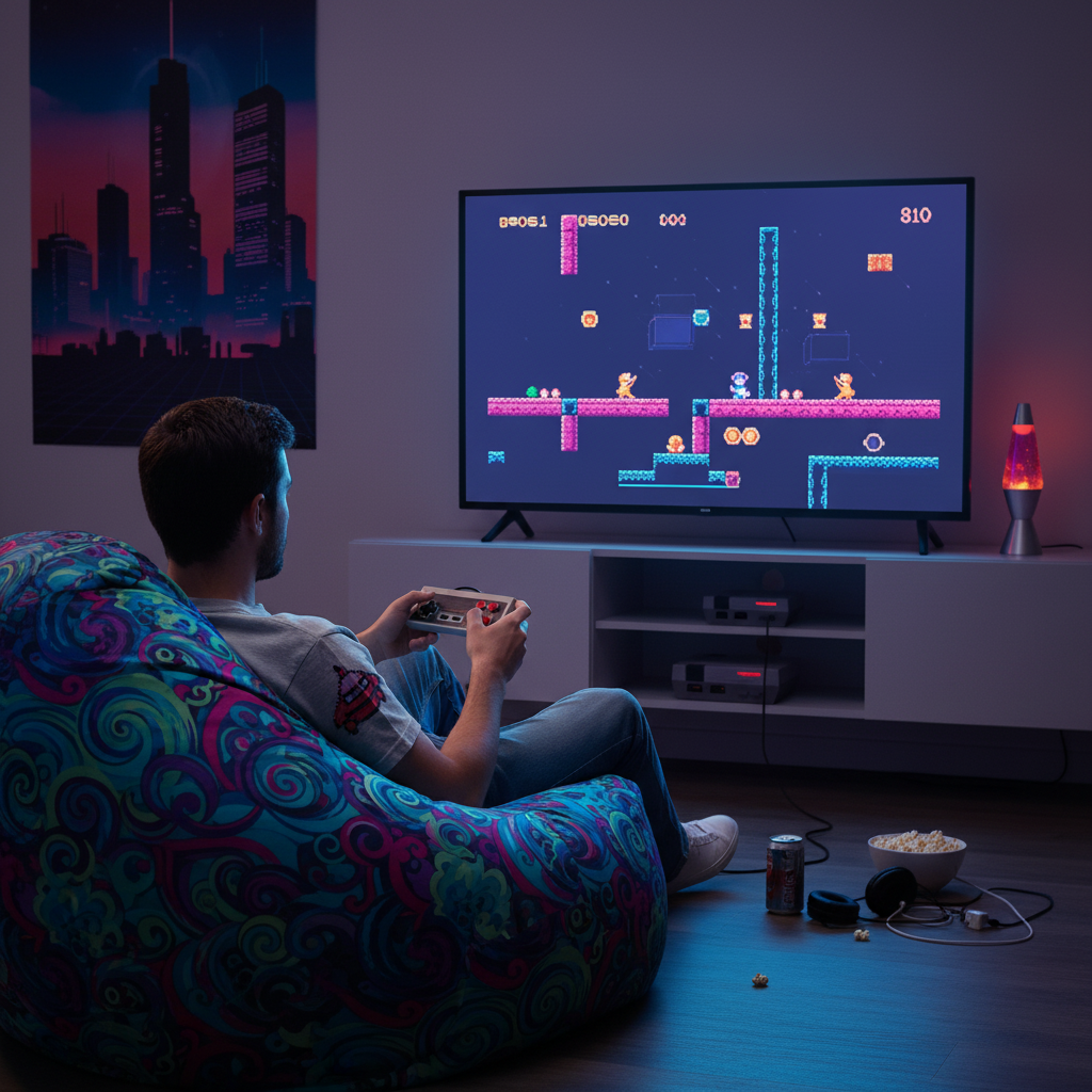 Retro Game Console,Mini Classic Game System with 2 Classic Wireless Controllers and Built